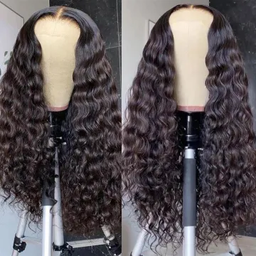 Wholesale water deep curl invisible lace front wigs 32 inch,large tock high quality ready to ship wigs