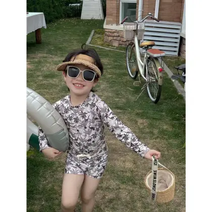 Custom Lovely Kids Swimsuit - Child Bikinis Girls Boys Two-Pieces Beachwear Swimwear Set