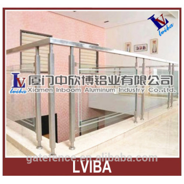 Modern indoor aluminum glass railing