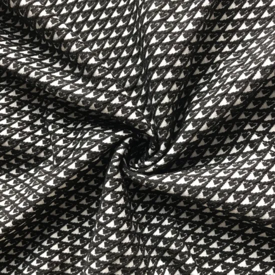 Viscose polyester swallow gird Jacquard knitting fabric