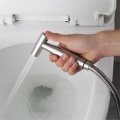 New Stainless Steel Brushed Bidet Faucet Set Handheld Bidet Spray Shower Toilet Douche Kit