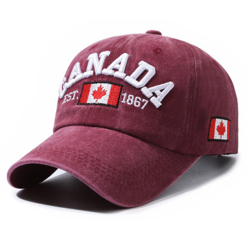 Canadian Maple Leaf Embroidered Cross Border Outdoor Leisure Baseball Cap