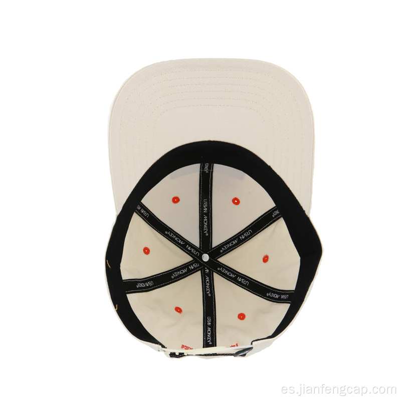 Gorra de béisbol de sarga de algodón con etiqueta tejida