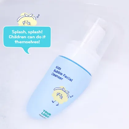 Private Label Organic 100ml Kids Bubble Facial Cleanser - Deep Cleansing & Non-Toxic