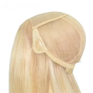 Welded Lace Front Mono Top Women's Wigs with Chinese Cuticle Remy Human Hair and Monofilament Construction in Blonde