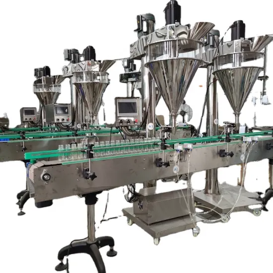 Automatic Dual Head Auger Screw Filling Machine for Milk Powder, Spices, and Jars with Conveyor Belt