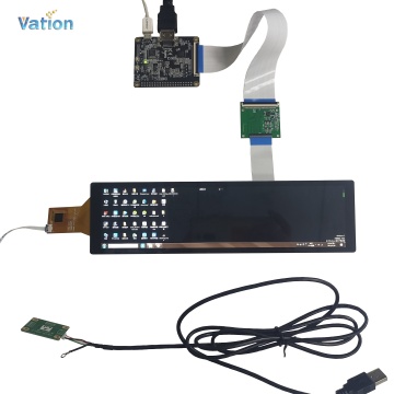 8.8 Inch 1920x480 LCD Bar Display with Touch Screen Option and OCA Bonding, HDMI to MIPI Adapter Included