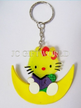 Soft PVC Rubber Keychain, Hello Kitty PVC Key Chain