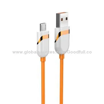 Cable Charging and Sync Micro USB Cable, Available in Hot Orange Color, PVC Jacket