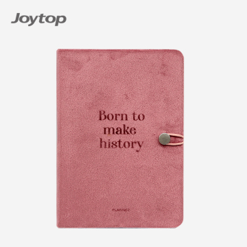 Joytop Custom A5 โลโก้นูน Pink Velvet Journal Notebook 2023