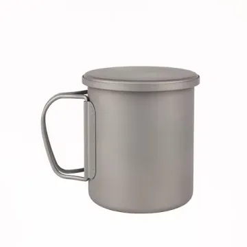 Titanium Double Layer Water Cup - Outdoor Tea Set for Travel