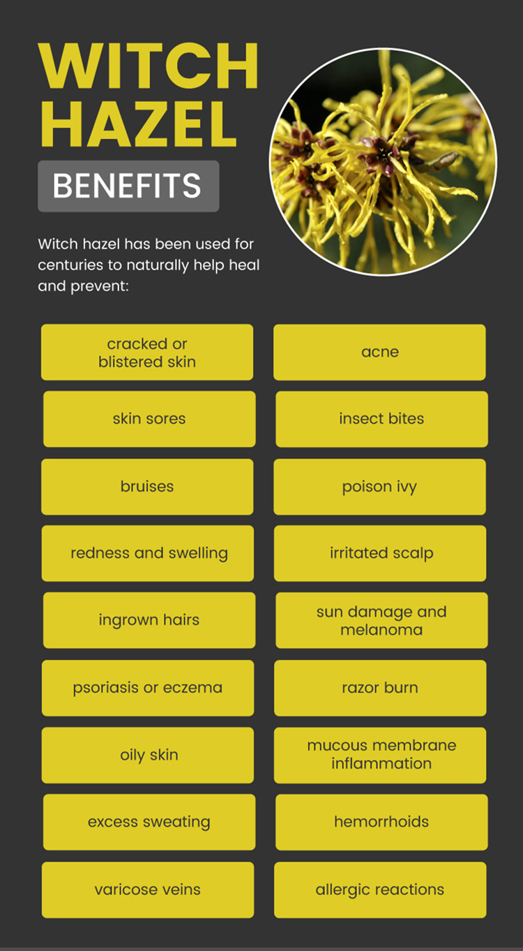 Extrato líquido de hamamélis de grau cosmético Hamamelis Virginiana