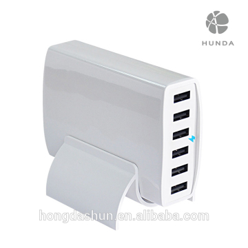 60W multiple usb charger adapter 12amp 6 port usb charger station for mobile phone