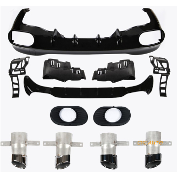 Aggiornamento del diffusore W118 CLA35 Diffusore per paraurti posteriore con tubo di scarico per classe Mercedes-Benz CLA 2019-2020