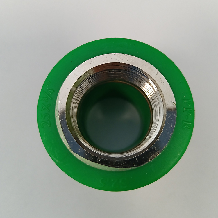 green colored PPR plumbing connectors