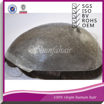 Shunfa ali sell china wigs toupee,super thin skin toupee,hair toupee adhesive