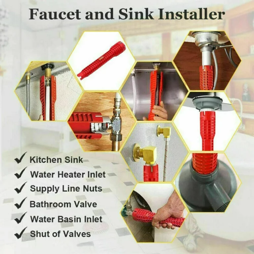 Faucet และ Sink Wrench Faucet และ Sink Installer, เครื่องมือประแจประแจอเนกประสงค์สำหรับชามห้องน้ำ 8 ใน 1 หรือ 5 ใน 1