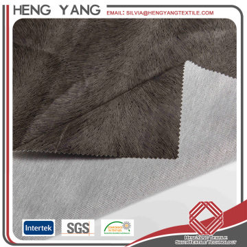 Hot Model Fashion Design Knitting Short Pile Fabric Bronzing Suede