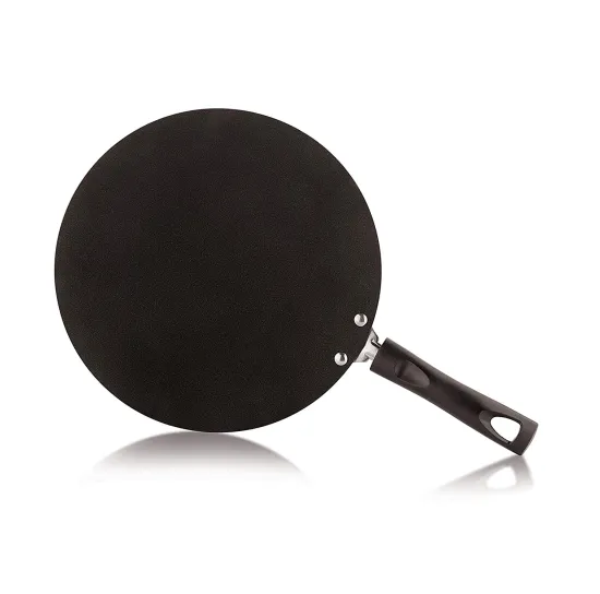 huochu Pre-seasoned Aluminium Nonstick Dosa Tawa Pan for Crepes and Omelettes