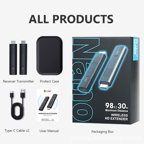 Wireless HD Transmitter and Receiver: Dcolor Plug & Play Portable 2.4G/5.8G 2.4GHz/5.8GHz HDMI Extender for Seamless Video Strea