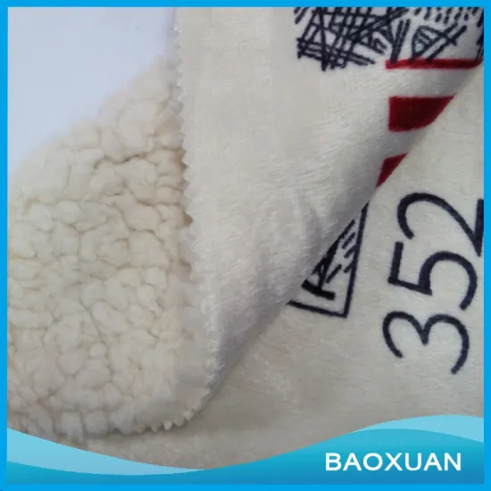 polyester FDY 430g Velvet Bonded Sherpa for blanket