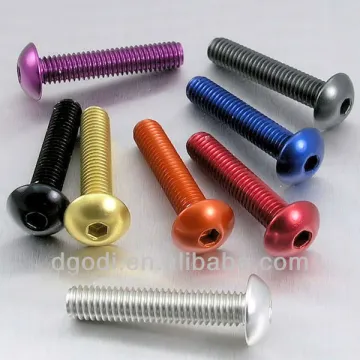 custom made aluminum mushroom hex socket head bolt