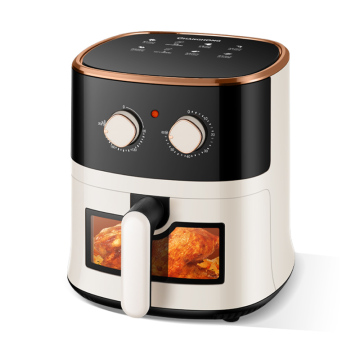 Window Viewable Time Temperature Small Kitchen Electric Air Fryer With Front Knob