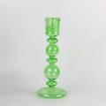 Bola Hijau Unik Conjoined Glass Candlestick Holder