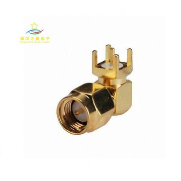 Connettore coassiale maschio SMA maschio con supporto per la scheda PCB