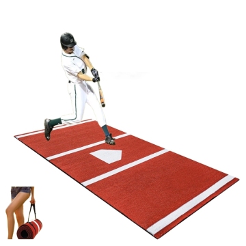 Premium Baseball Home Plate Mat 3.8*10ft - Portable Non-slip Batting Mat