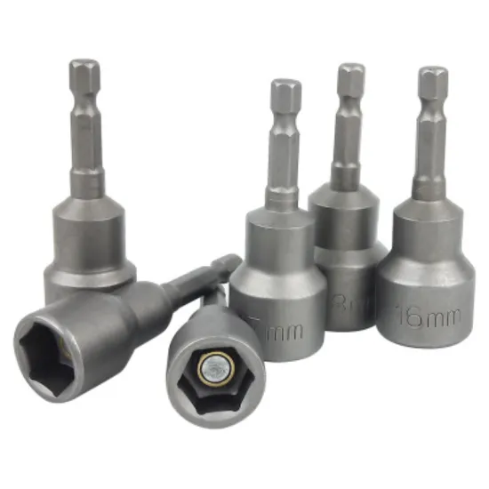 Factory Stock Magnet 5/16 Screwdriver with Magnetic CR-V Bits, Hex 19mm Nut Setter for Screwdriver: High-Quality Tool for Precision Work