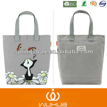 women fashion beach cat fish Sublimation cotton handbag