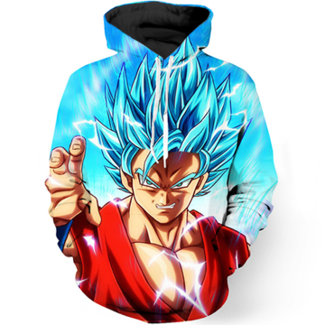Anime 3D Hooded Sweatshirt Men Dragon Ball Z Super Saiyan Printed Mens Hoodies and Sweatshirts Hip Hop Style Casual