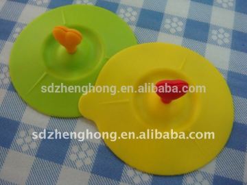 Wholesale 2015 hottest silicone cup cover lid with heart head