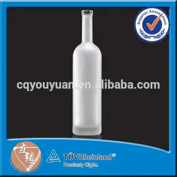 Cork Top Wholesale Frosted Round Glass Wine 750 ml White Bottle