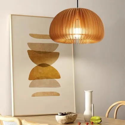 Japanese Retro Wooden Chandelier