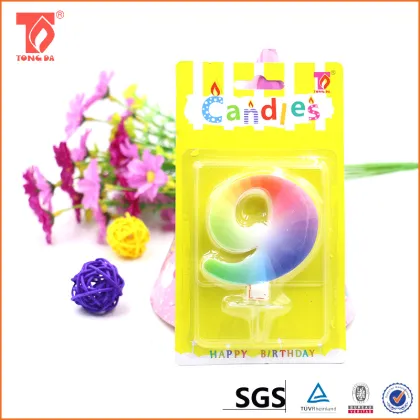 Online shop china birthday party decoration rainbow candle