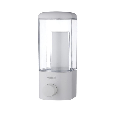 Family Hotel White 500ml Plastic Manual Soap Dispenser - Cheap