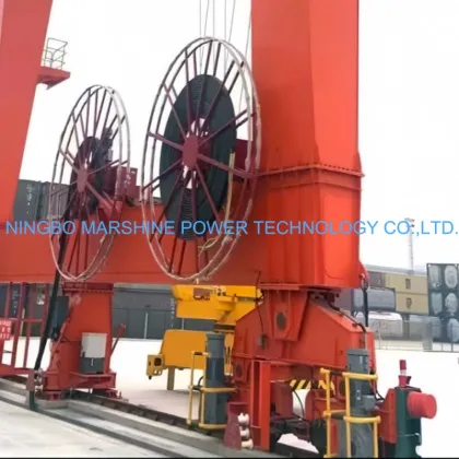 Electric Motor Powered Cable Reel Drum Cable Laying Equipment