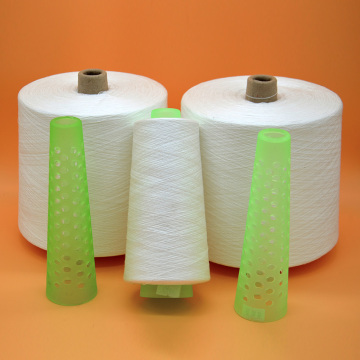 China sewing thread raw white 100% spun polyester yarn