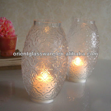 glass hurricane lamp shade candlestick clear