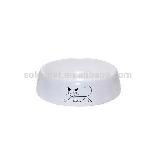 New Pet Feeder White Ceramic Cat Bowl