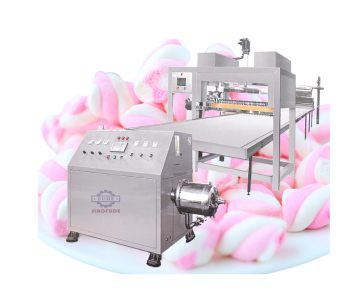 150 kg/h Vollautomatische Gelatine Halal Ice Cream Marshmallow Ableitungslinie: Cartoon Kids 'Sweet Fruity Marshmallow Candy Machine