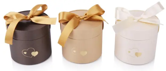 Wedding Favor Cute Round Candy Packaging Box