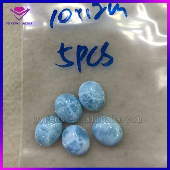 Flat back Natural Larimar cabochons stones
