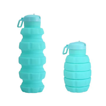Botellas de agua plegables del viaje de los deportes del silicón de la granada