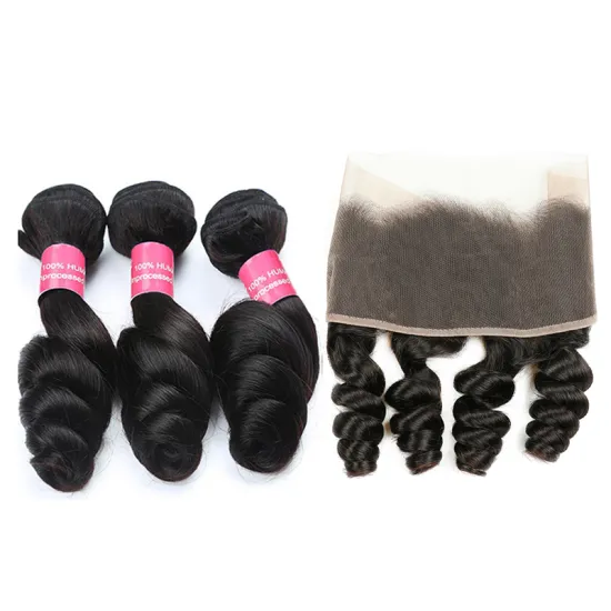 Free Sample Virgin Human Hair Bundles Natural Human Hair Wigs Loose wave Bundles