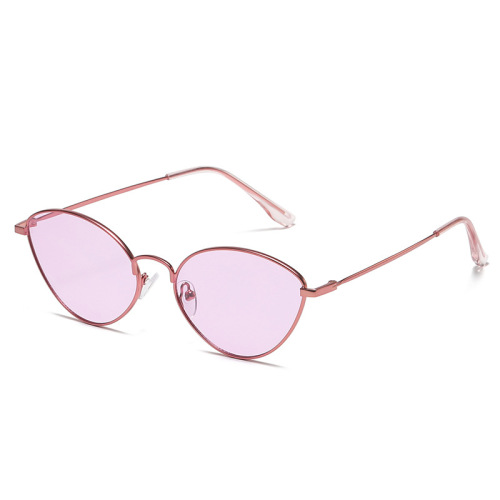 Fashion Cat-Eye Small Frame Colorful Sunglasses Men And Women Fashionable Metal Sunglasses