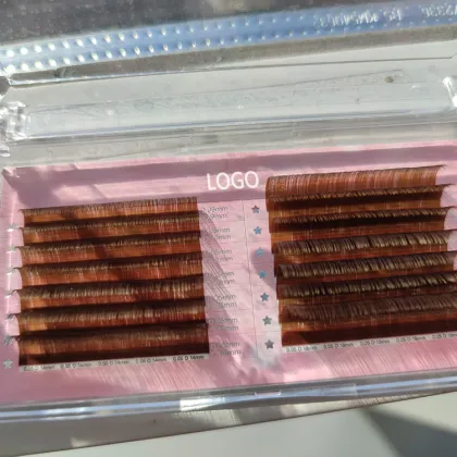 Christmas-themed OEM Private Label Colored Lashes: Silk Mixbox Colorful Individual Eyelash Extensions for Festive Makeup