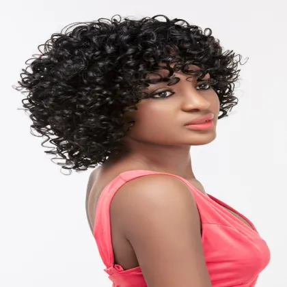 Oprah Charming Flower Curl Different Colors Human Hair Wig In Stock